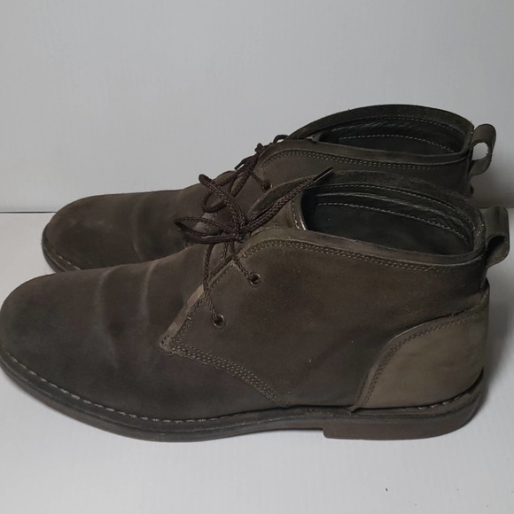 Andrew Marc Suede Distressed Boots 11 Dark Green Chukka Ankle Lace Up main image 6